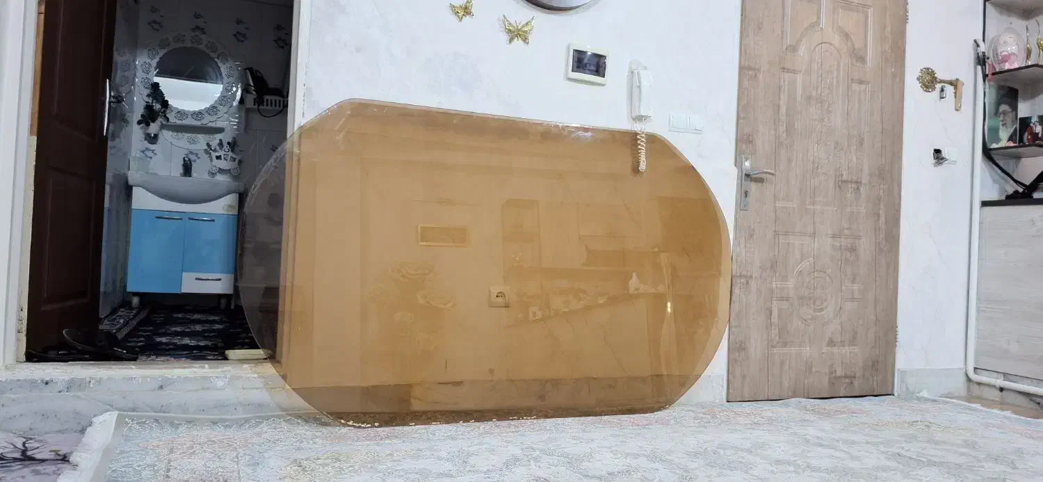 شیشه میز نهار خوری 6نفره 5میل|میز و صندلی غذاخوری|رباطکریم, نصیرشهر|دیوار