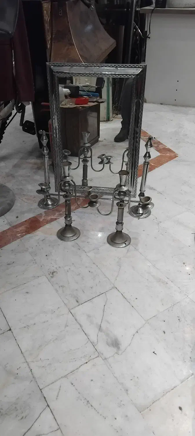 سلام. آیینه وشعمدان|صنایع دستی و سایر لوازم تزئینی|اصفهان, تخت فولاد|دیوار