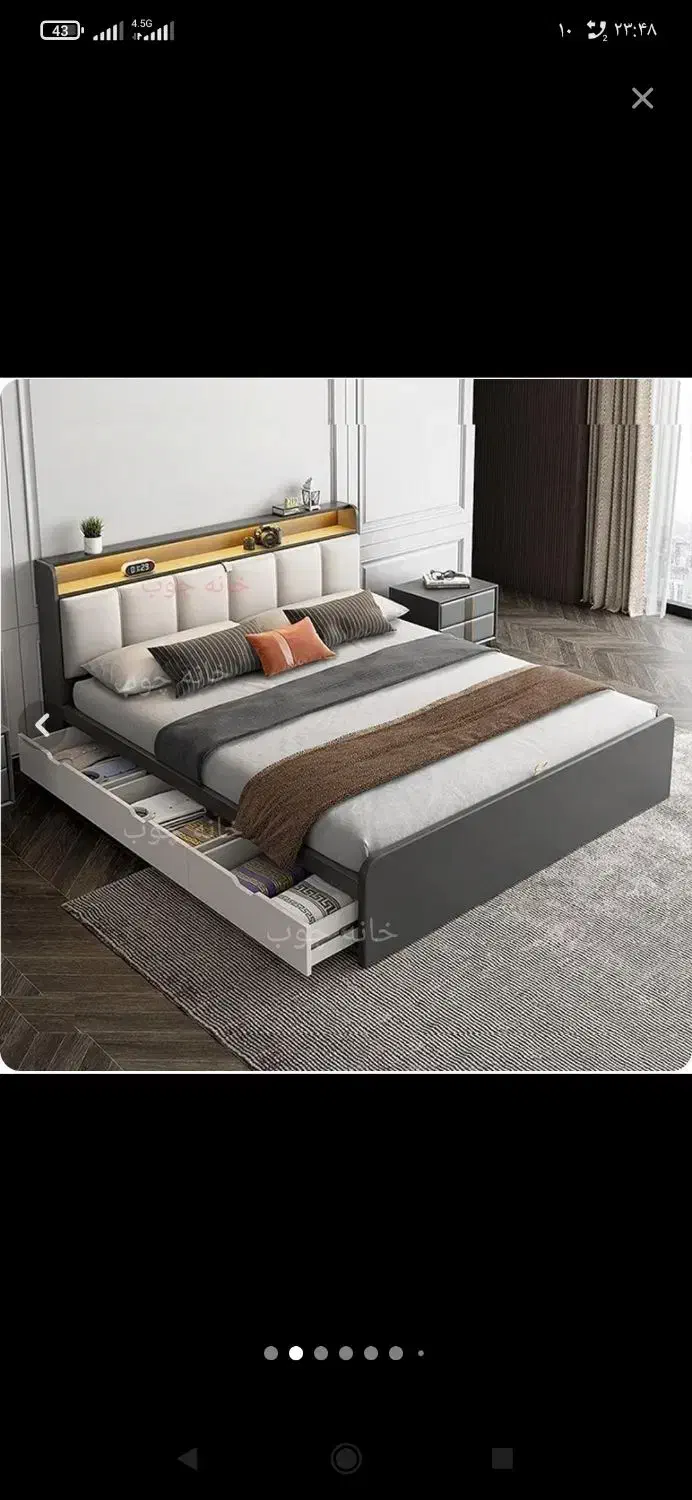 تخت 2نفره 200*160|تخت و سرویس خواب|رشت, یخسازی|دیوار