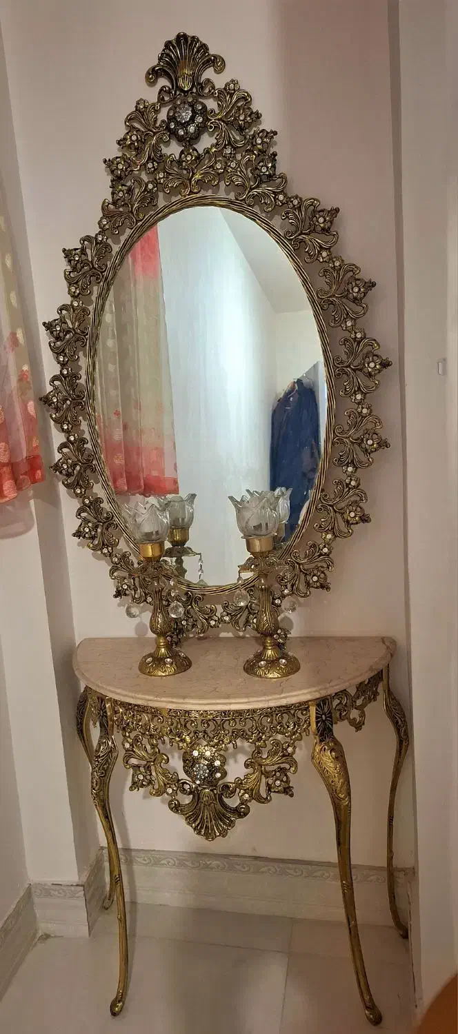 آینه شمعدان برنج|آینه|پاکدشت, حصار امیر|دیوار