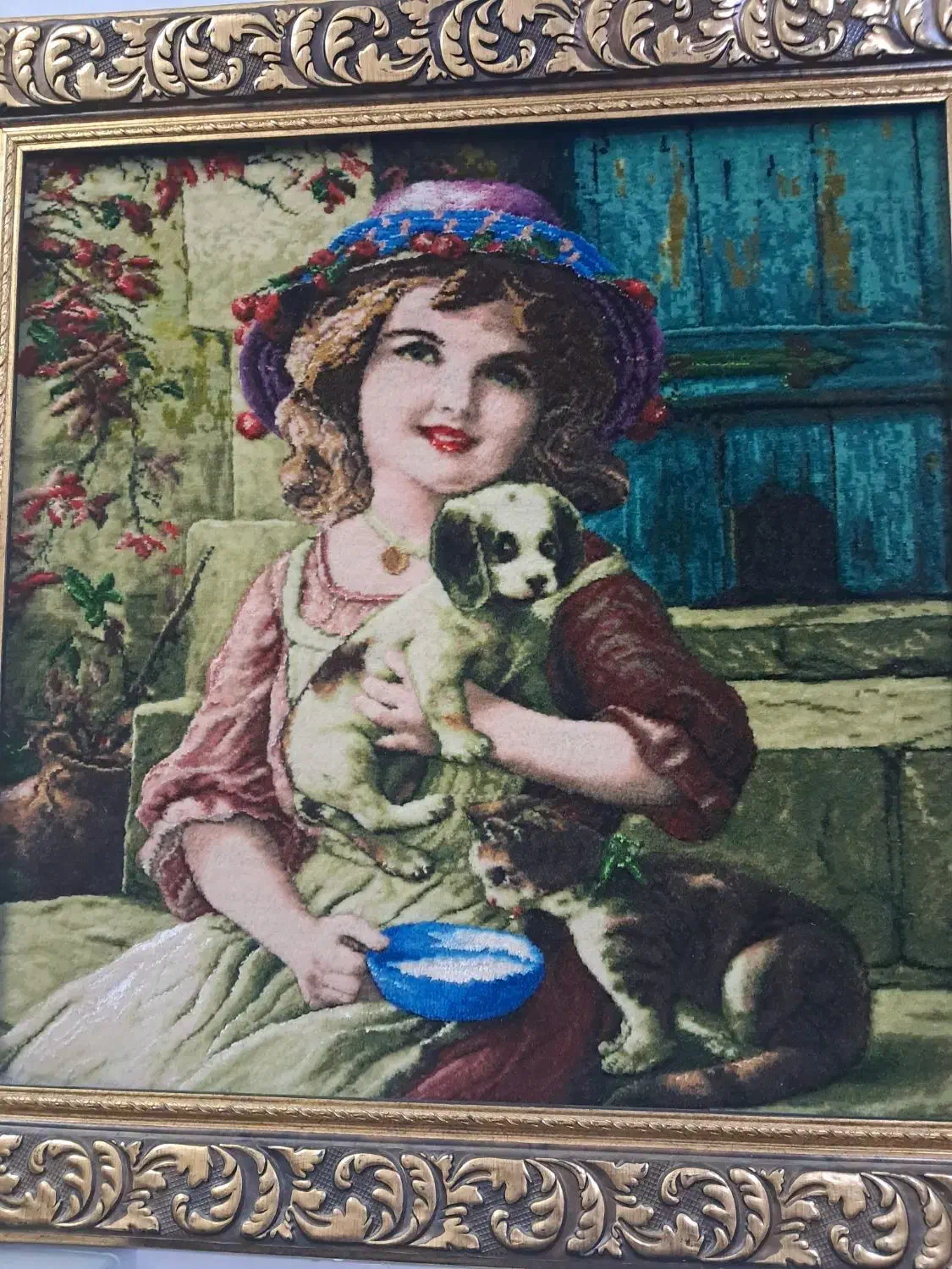 دو عدد تابلو فرش دست باف|تابلو فرش|تهران, استاد معین|دیوار