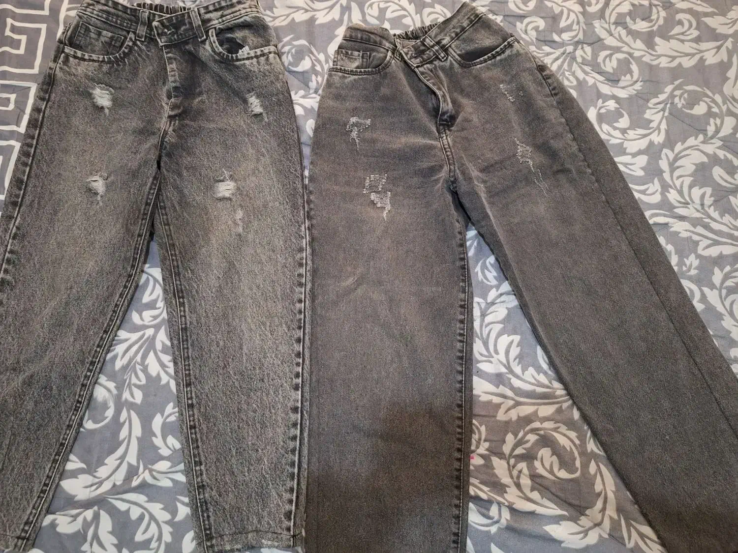 ۲ عدد شلوار بگ و مام استایل در حد نو سایز ۳۶ و ۳۸|لباس|کرج, مطهری|دیوار