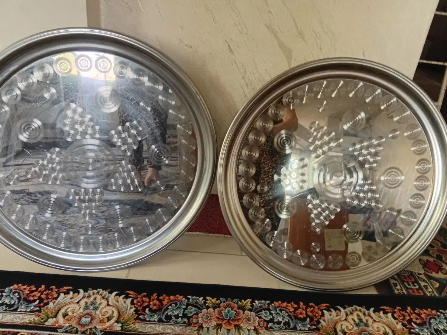 سینی بزرگ قطر ۶۰ استیل سنگین و جنس خوب|ظروف سرو و پذیرایی|باقرشهر, |دیوار