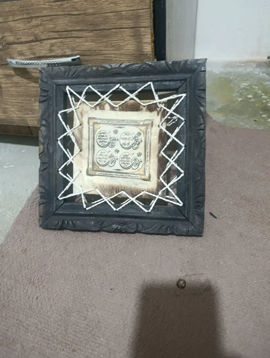 قاپ قرآنی چرم|تابلو، نقاشی، عکس|اسلام‌‌آباد غرب, |دیوار