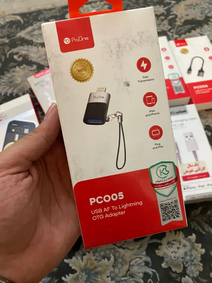 کابل . Otg ایفون شارژ لایتنینگ یو اس بی usb|لوازم جانبی موبایل و تبلت|فردیس, دهکده|دیوار