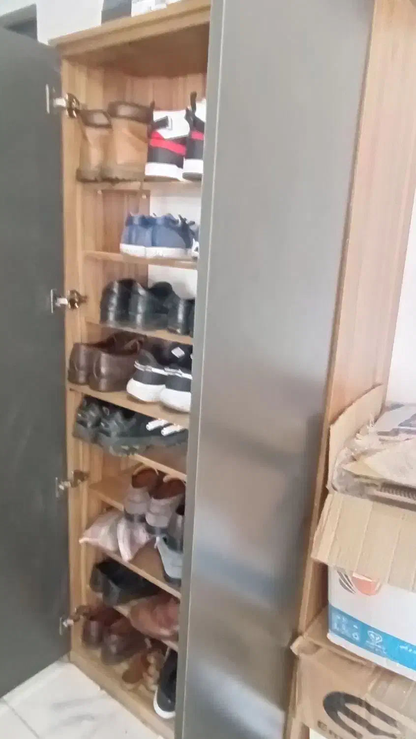 جای کفشی رنگ عسلی و طوسی نو|کتابخانه، شلف، قفسه‌های دیواری|تهران, طیب|دیوار