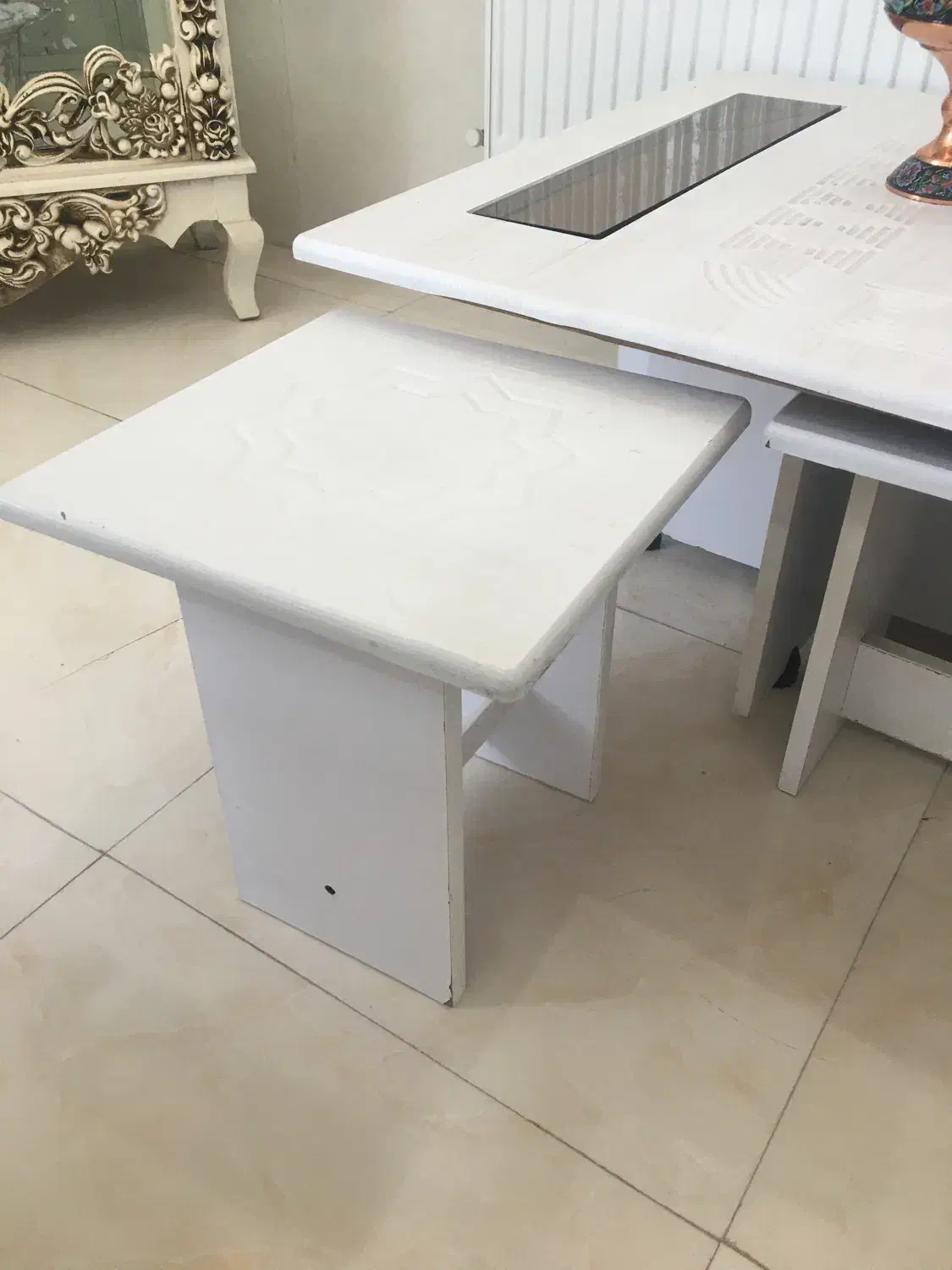 میزجلو مبلی و ۴عددعسلی|مبلمان خانگی و میز عسلی|سیرجان, |دیوار