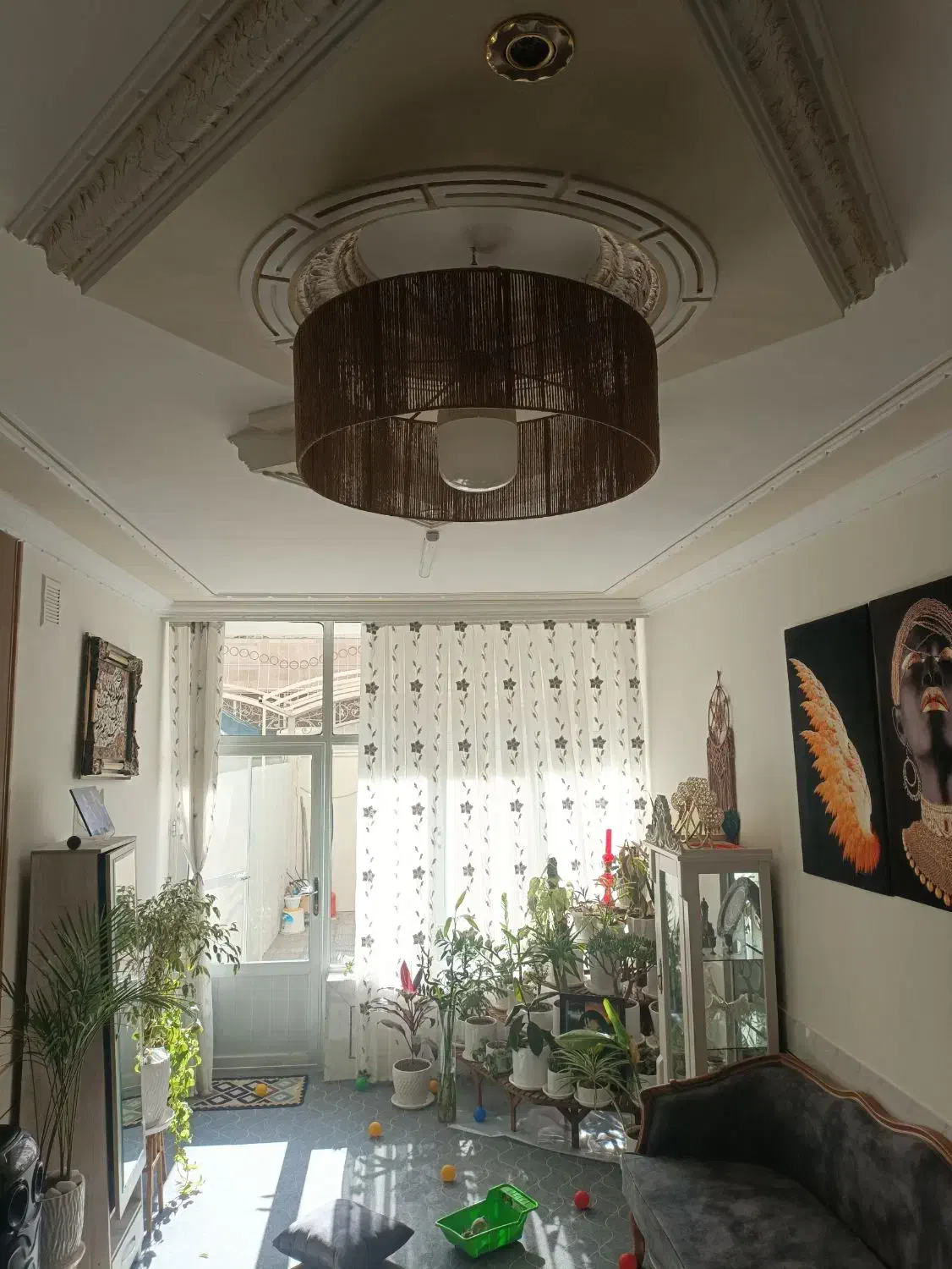 لوستر مکرومه کاملا سالم|لوستر و چراغ آویز|نجفآباد, شریعتی غربی|دیوار