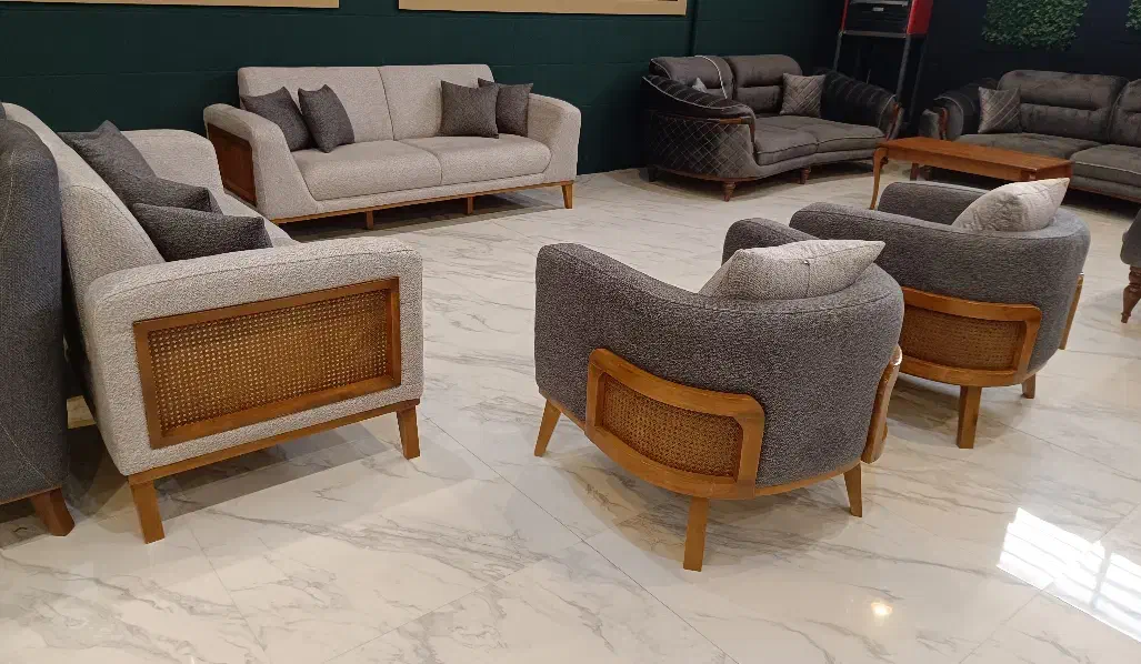 مدل مینیمال راحتی حصیری + طرح تعویض ازم دم قسط|مبلمان خانگی و میز عسلی|مشهد, گرجی علیا|دیوار