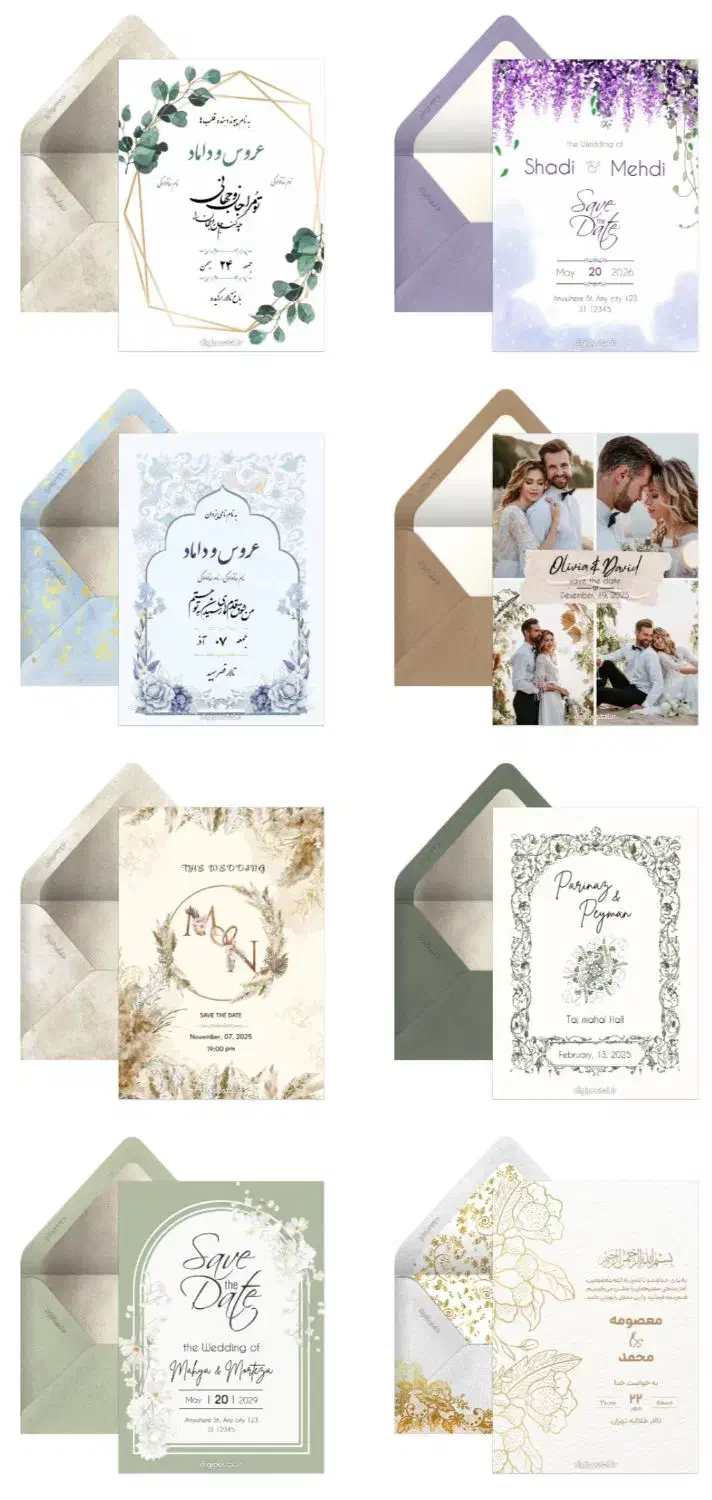 انواع کارت دعوت دیجیتالی*عروسی*ترحیم*تولد*تبلیغاتی|خدمات پذیرایی، مراسم|شیراز, ملاصدرا|دیوار