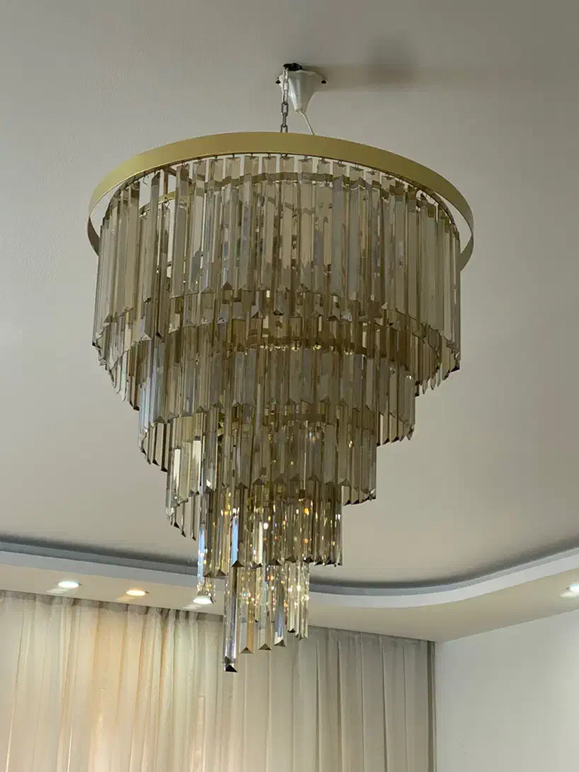 ۳ عدد لوستر کریستالی|لوستر و چراغ آویز|مشهد, جانباز|دیوار