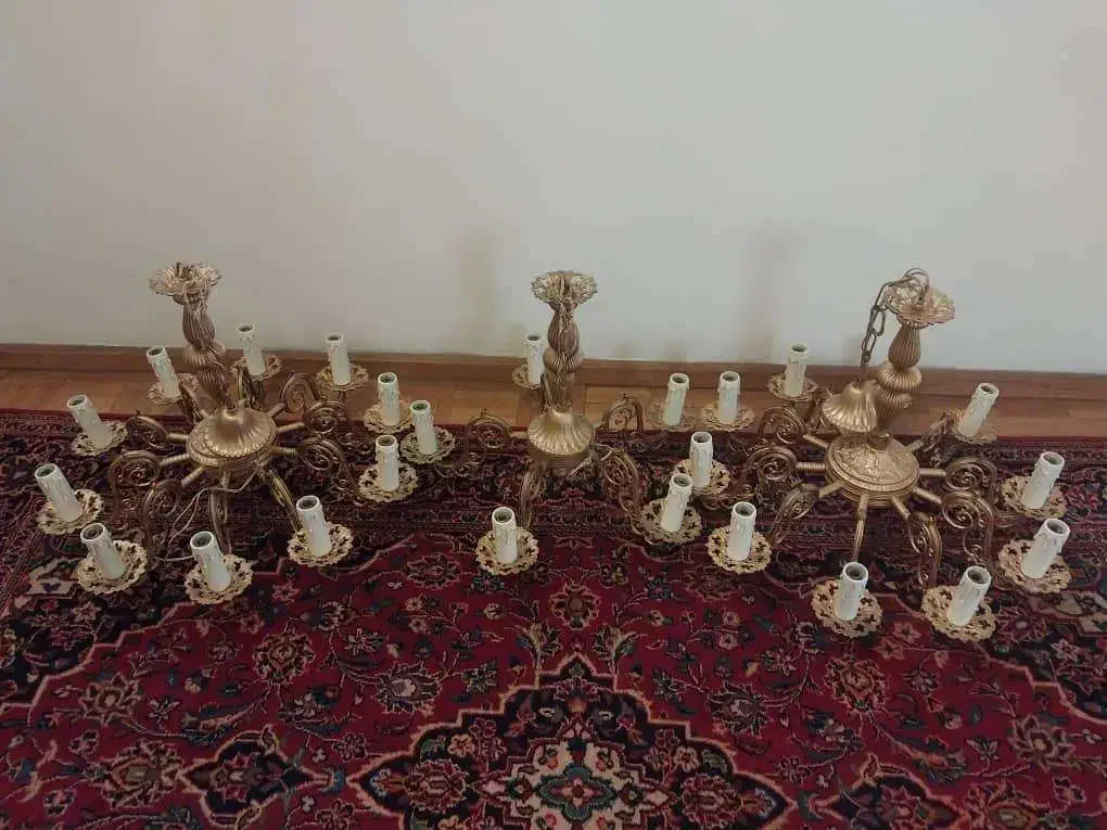 فروش لوستر برنز ایتالیایی|لوستر و چراغ آویز|تهران, قلهک|دیوار