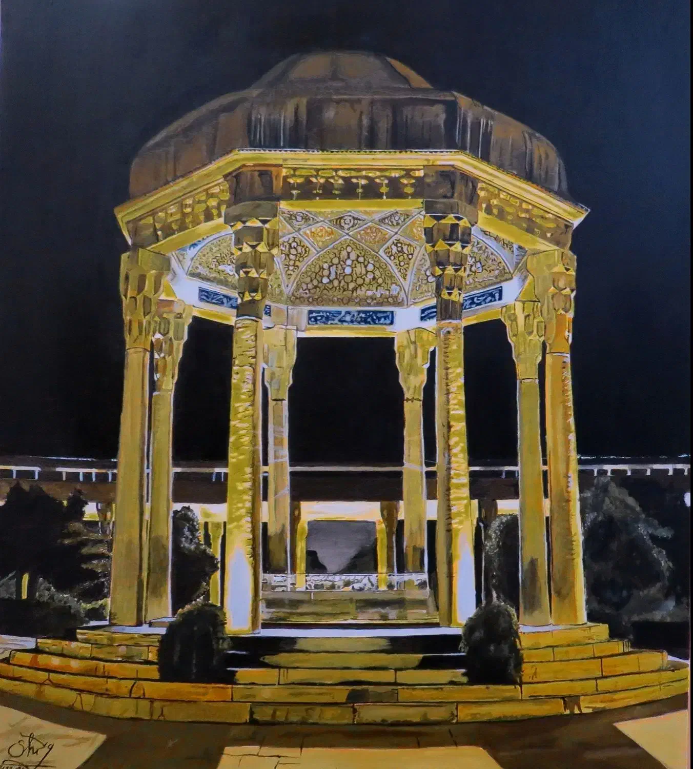 تابلو نقاشی (آرامگاه حافظ شیراز)|تابلو، نقاشی، عکس|گرگان, |دیوار