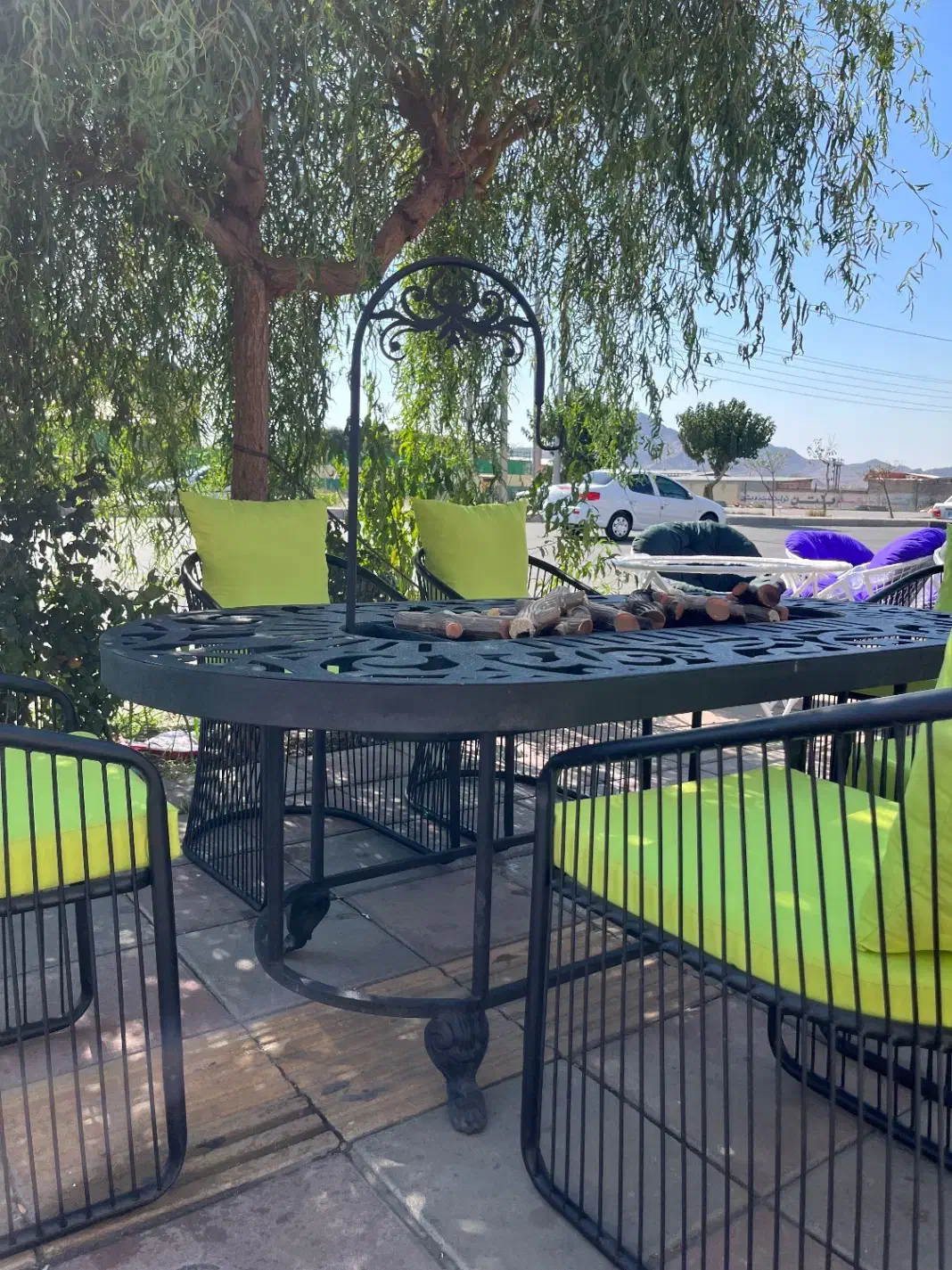 میز آتشدان بیضی Cnc پایه چدن /صندلی آماتیس|مبلمان خانگی و میز عسلی|تهران, بازار|دیوار