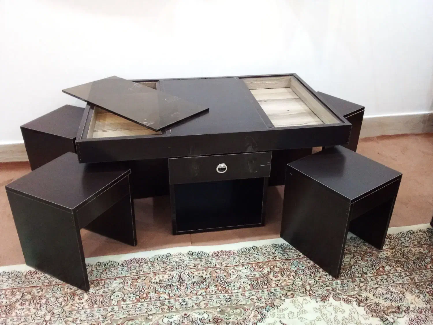 جلومبلی و۴عدد میزعسلی ام دی اف|مبلمان خانگی و میز عسلی|رزن, |دیوار