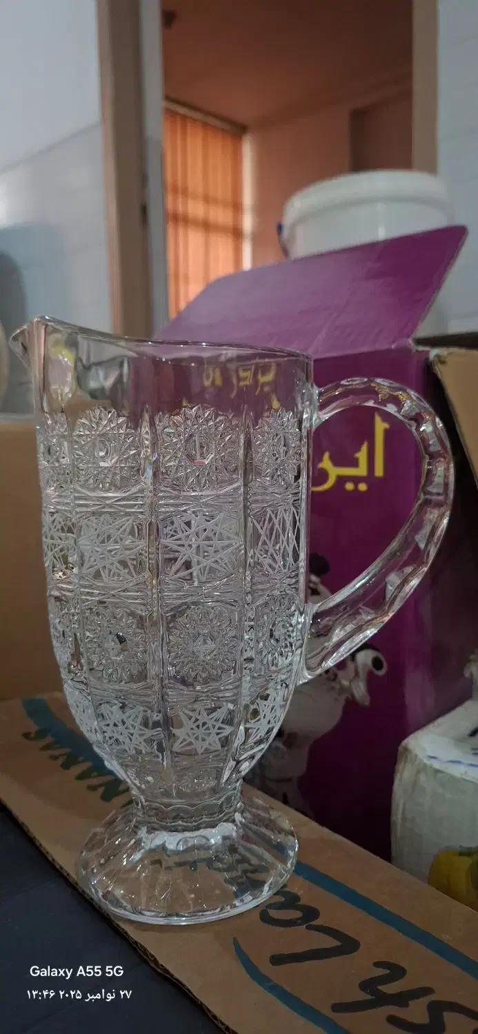 سرویس پذیرایی بلور 12 نفره|ظروف سرو و پذیرایی|میبد, |دیوار