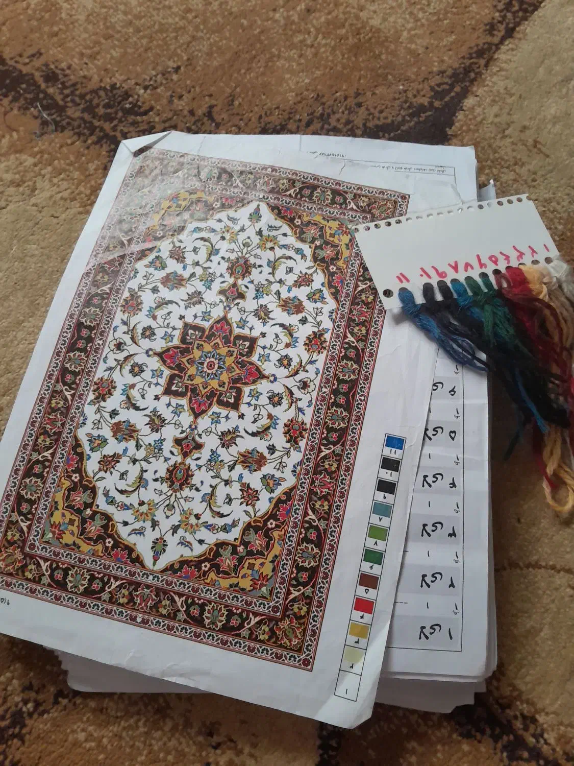 چنتا نقشه فرش به فروش میرسد|لوازم خیاطی و بافتنی|اردبیل, |دیوار