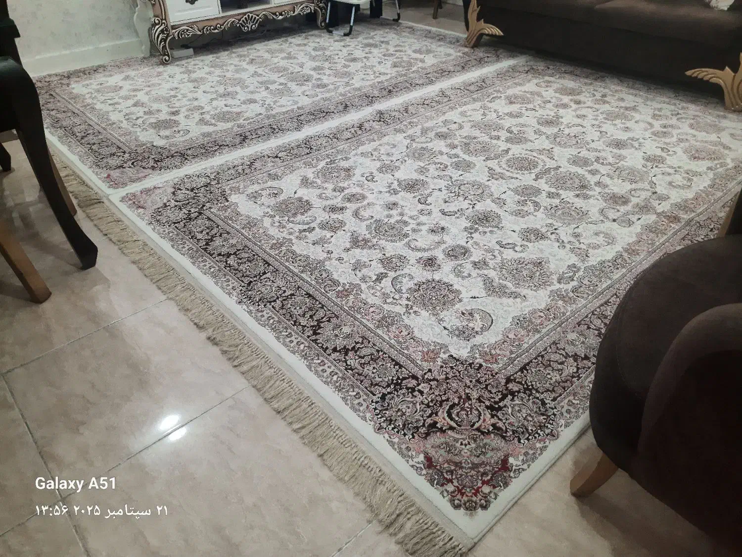 یک جفت فرش ۶متری ۱۲۰۰شانه|فرش|خرمشهر, |دیوار