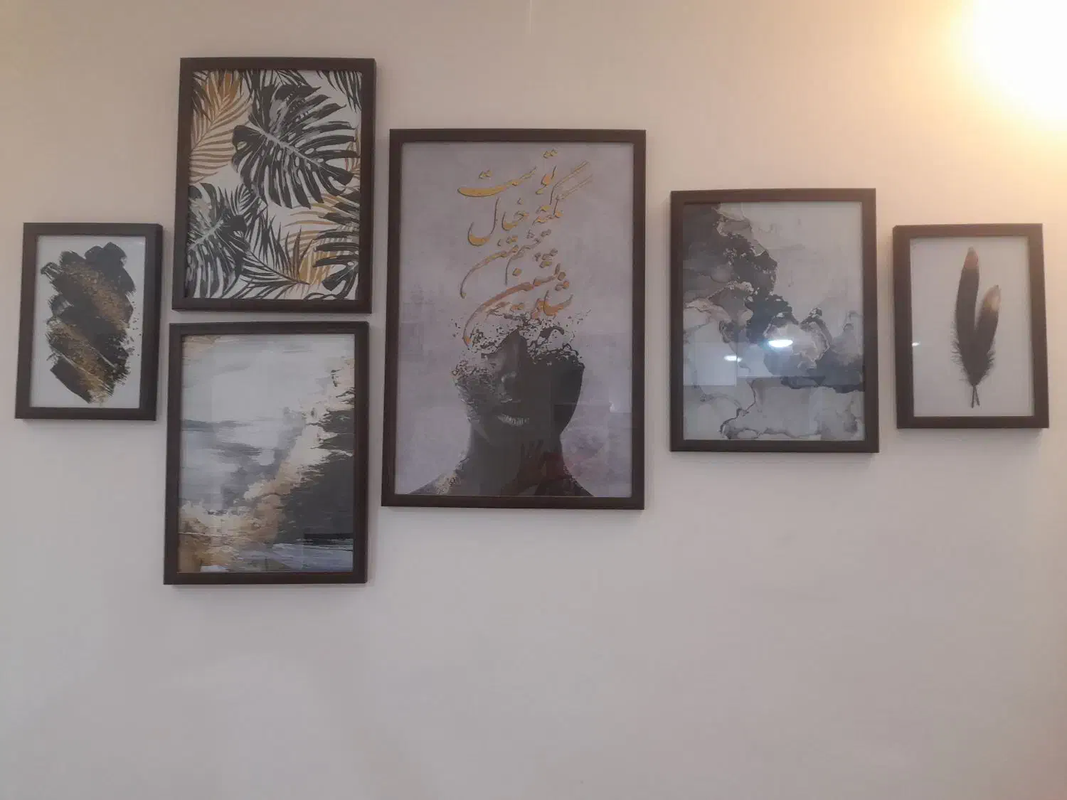 تابلو ۶تیکه مدرن دکوراتیو شاه نشین|تابلو، نقاشی، عکس|بروجرد, |دیوار