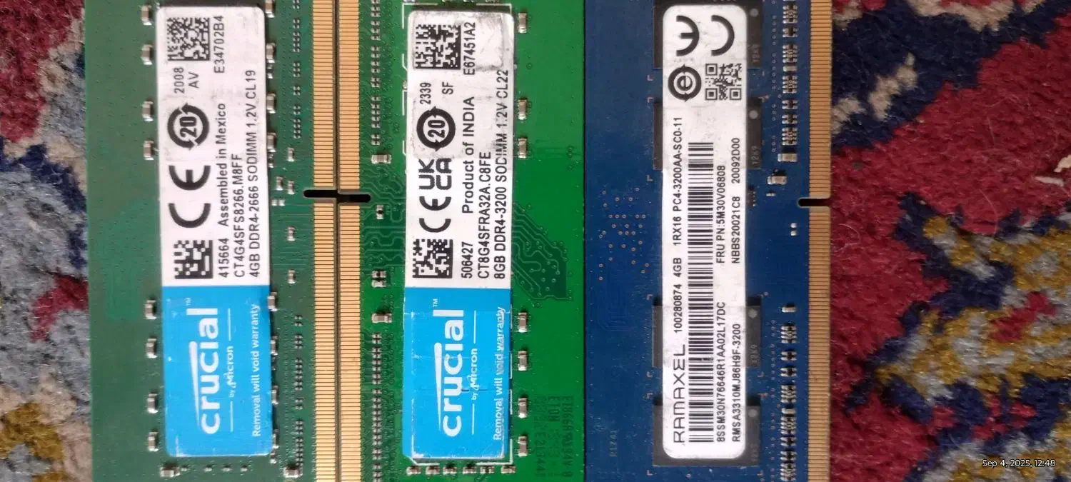 رم DDR4 8GB لپ تاپ RAM LAPTOP|قطعات و لوازم جانبی رایانه|تهران, قیام|دیوار