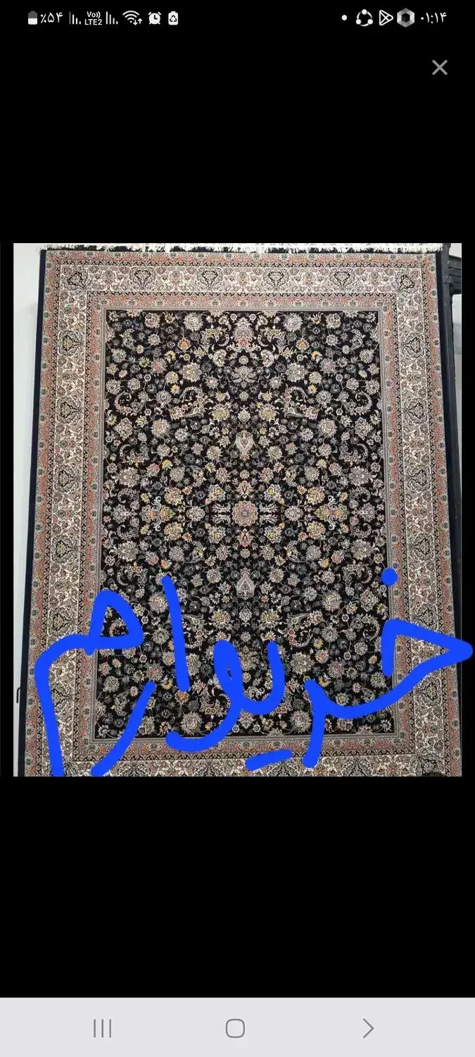 فرش افشان سرمه ای|فرش|معصومیه, |دیوار