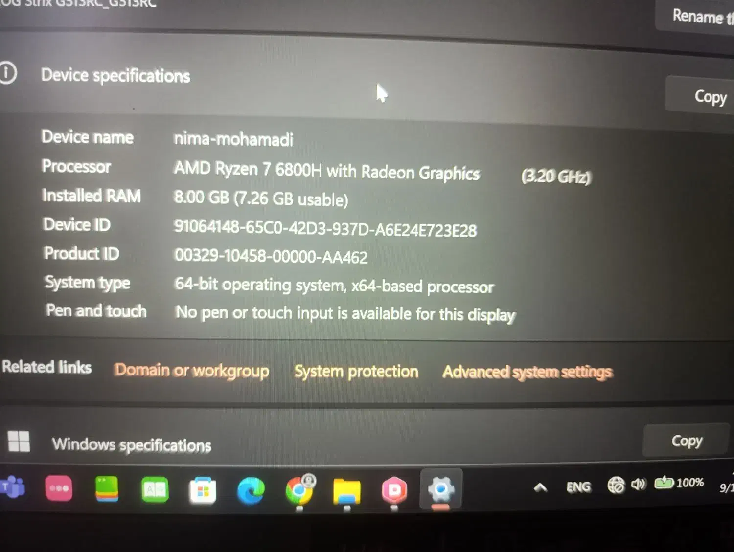 ROG strix g513rc ایسوس|رایانه همراه|اصفهان, خانه اصفهان|دیوار