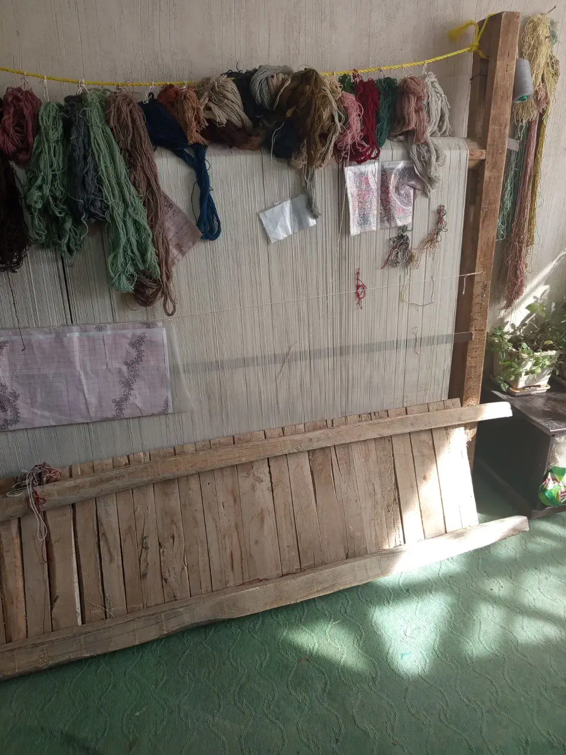 فرش خلچه ماهی نقشه عبدالهی 180لایمانده نصف بشه|فرش|ارومیه, |دیوار