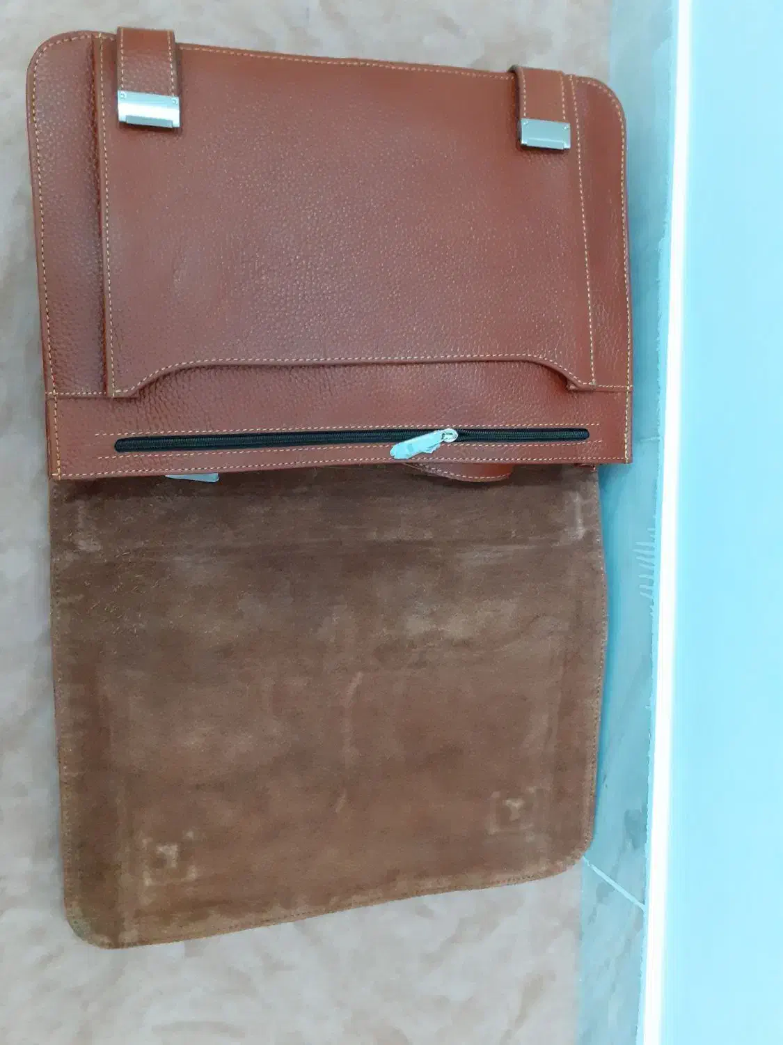 کیف اداری چرم|کیف، کفش، کمربند|قم, باسکول|دیوار