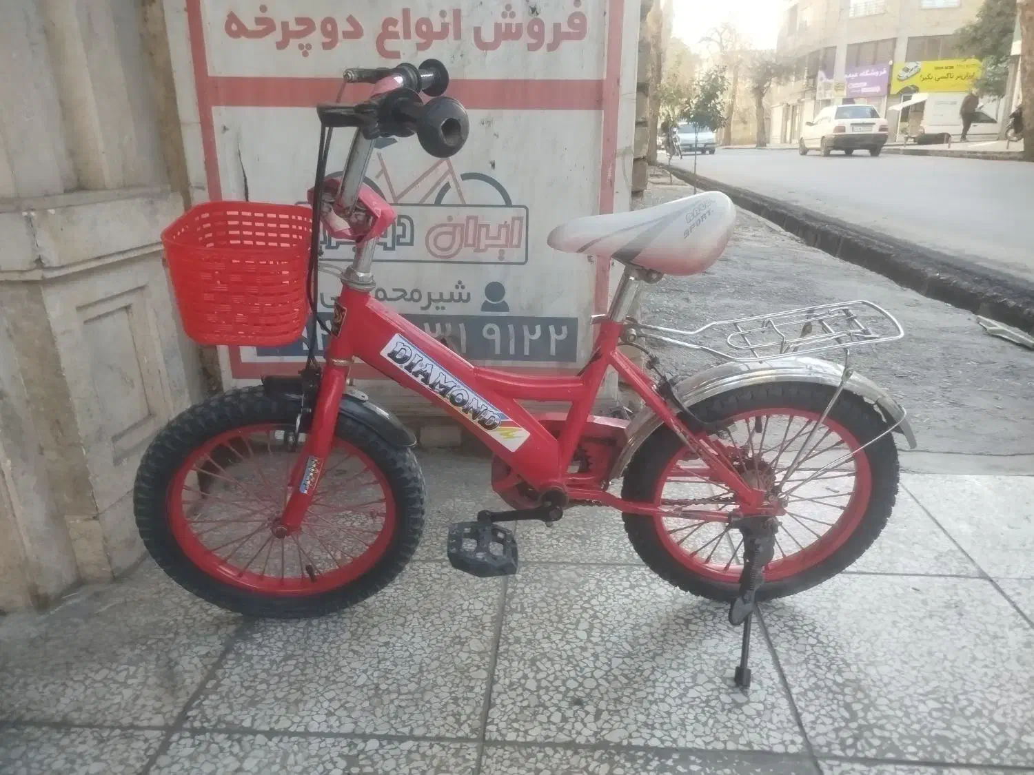 دوچرخه ۱۶قرمز|دوچرخه، اسکیت، اسکوتر|گنبد کاووس, |دیوار