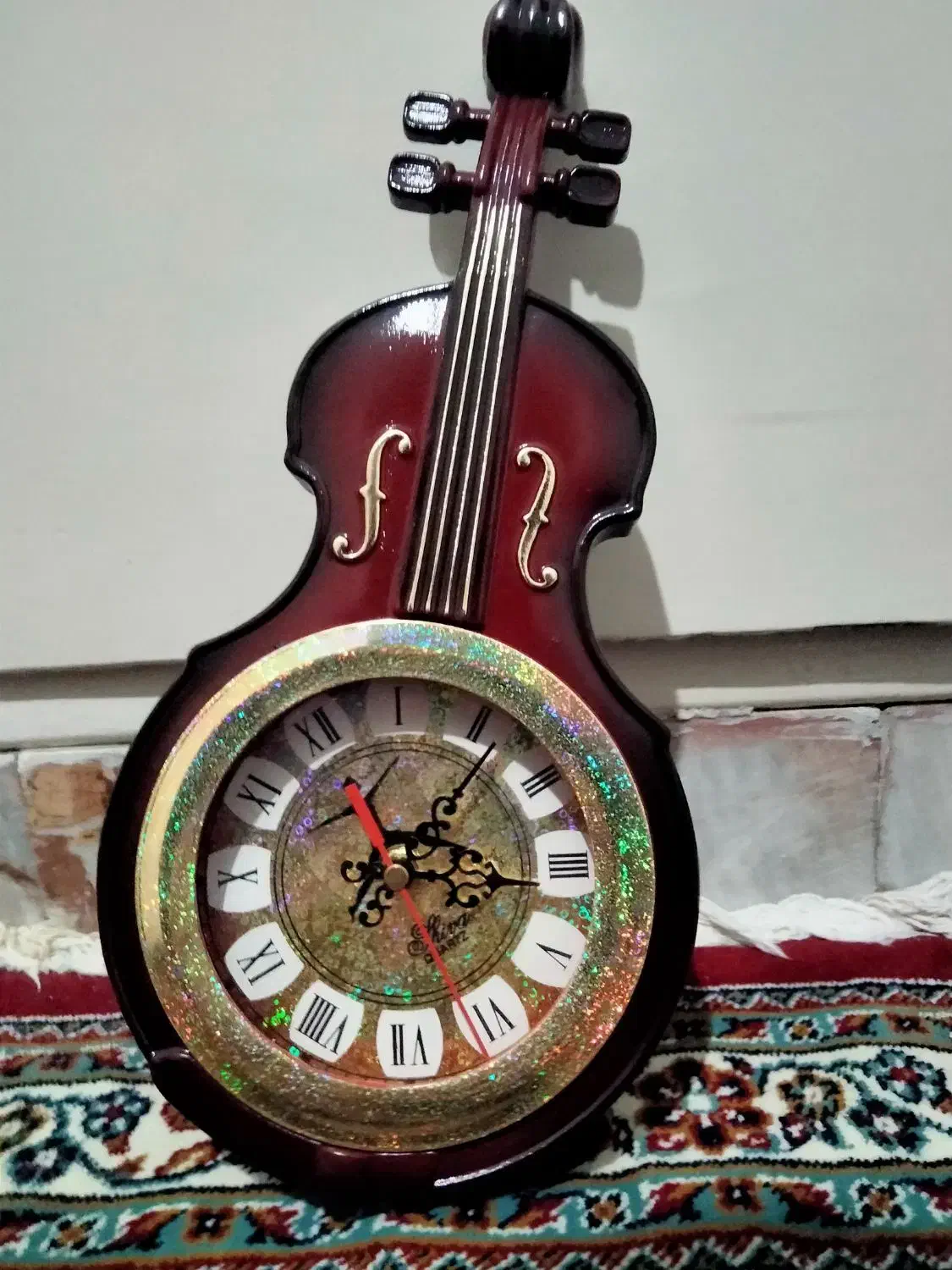 ساعت دکوری رومیزی طرح ویولون|ساعت دیواری و تزئینی|ری, فیروزآبادی|دیوار
