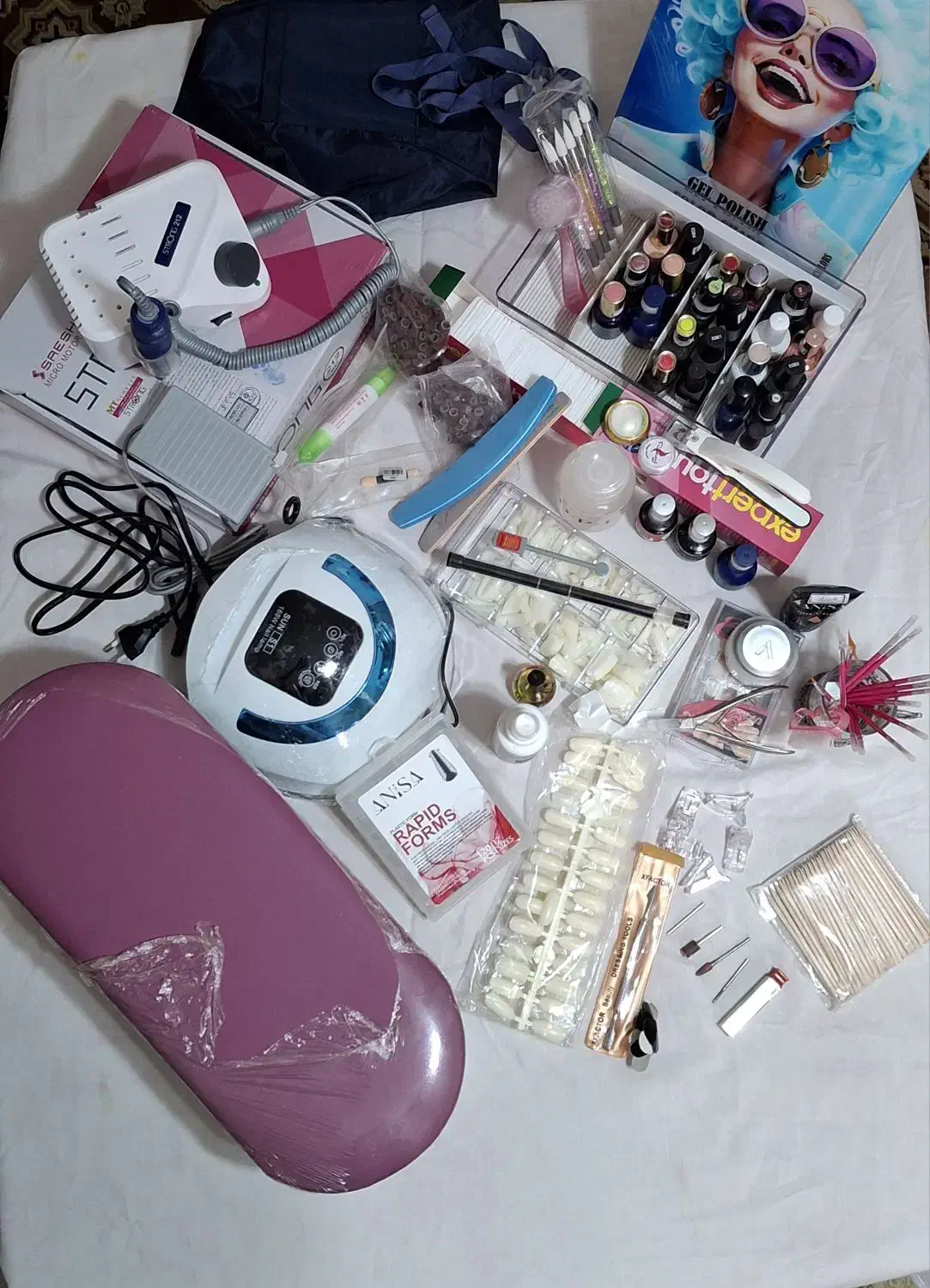 وسایل کامل کاشت ناخن|آرایشی، بهداشتی، درمانی|ساری, |دیوار