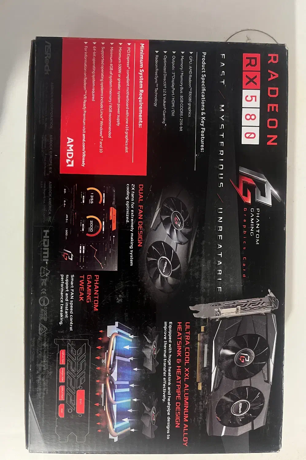 کارت گرافیک AsRock phantom gaming RX580|قطعات و لوازم جانبی رایانه|مشهد, امیر|دیوار