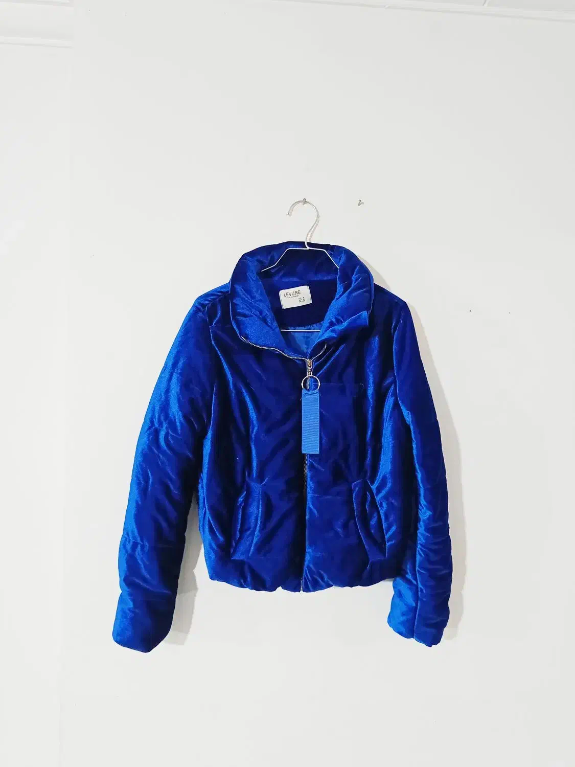 کاپشن مخمل ابی فوق العادع گرم|لباس|قیامدشت - خاورشهر, |دیوار