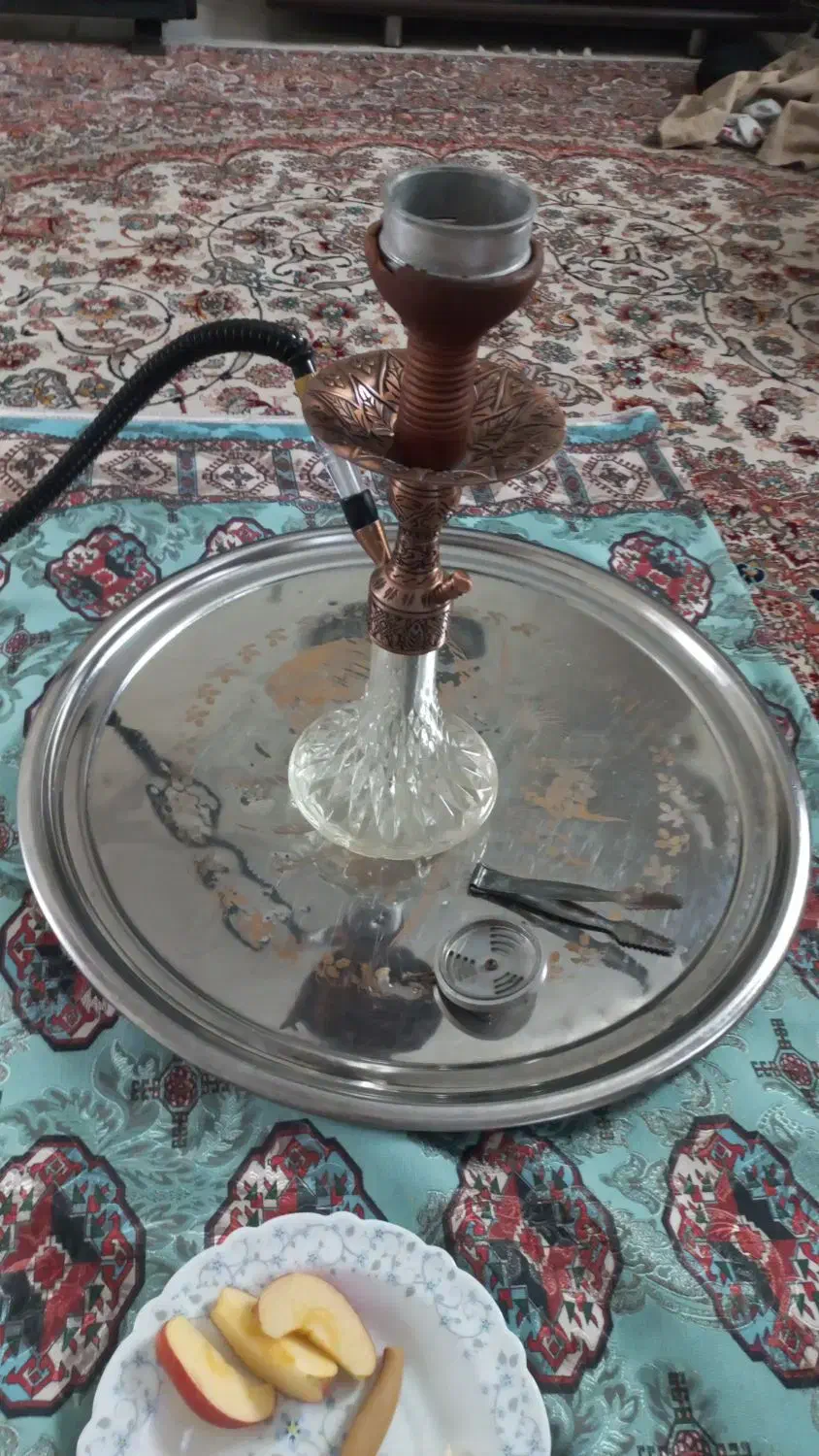 قلیان طرح کرنو جنس مسی|کلکسیون و سرگرمی|تهران, افسریه شمالی|دیوار