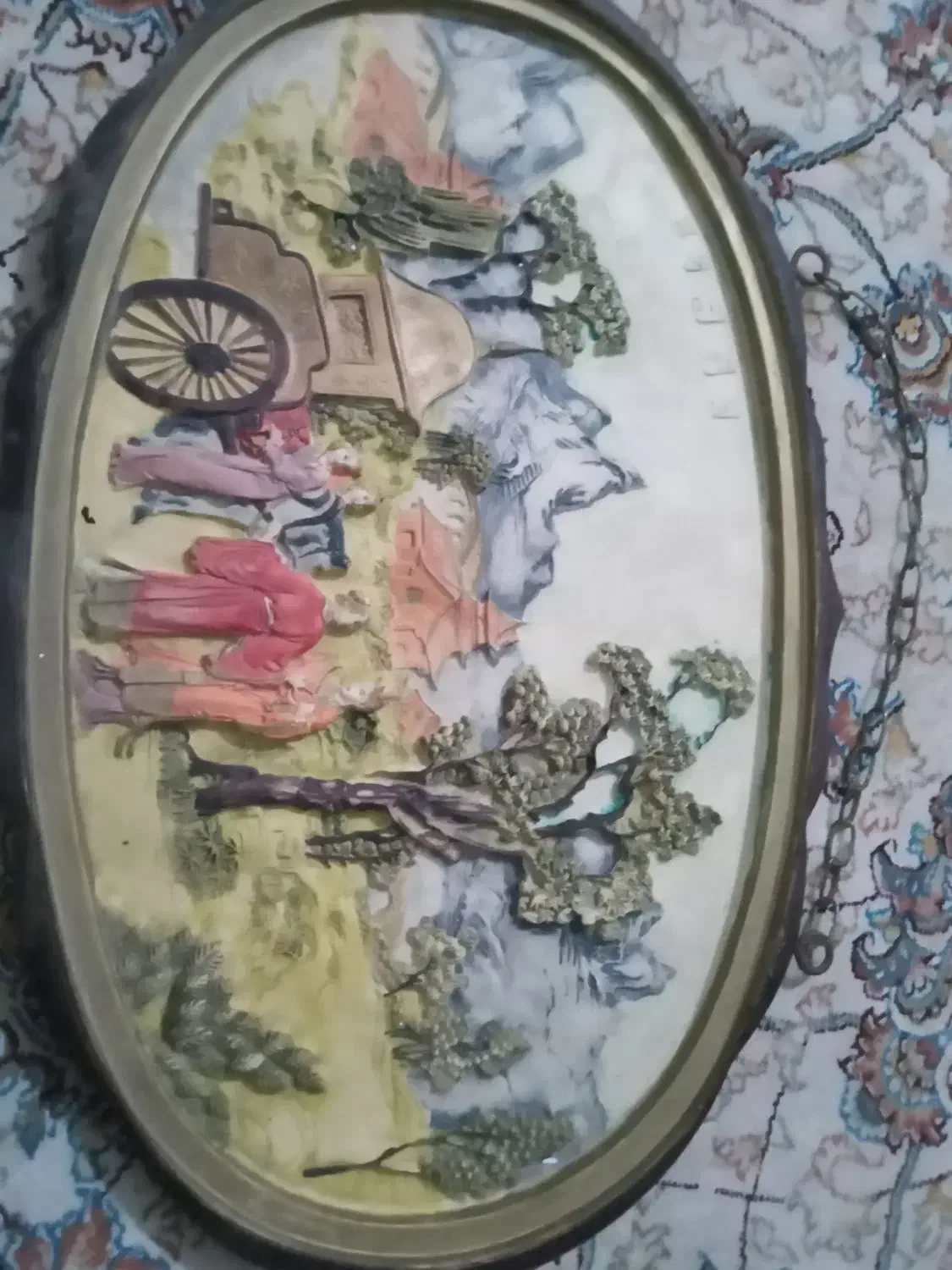 تابلو قدیمی چینی|کلکسیون اشیاء عتیقه|ماهدشت, |دیوار