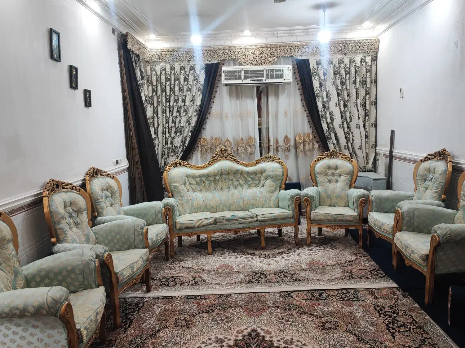 مبل ۹ نفره سلطنتی|مبلمان خانگی و میز عسلی|سوسنگرد, |دیوار