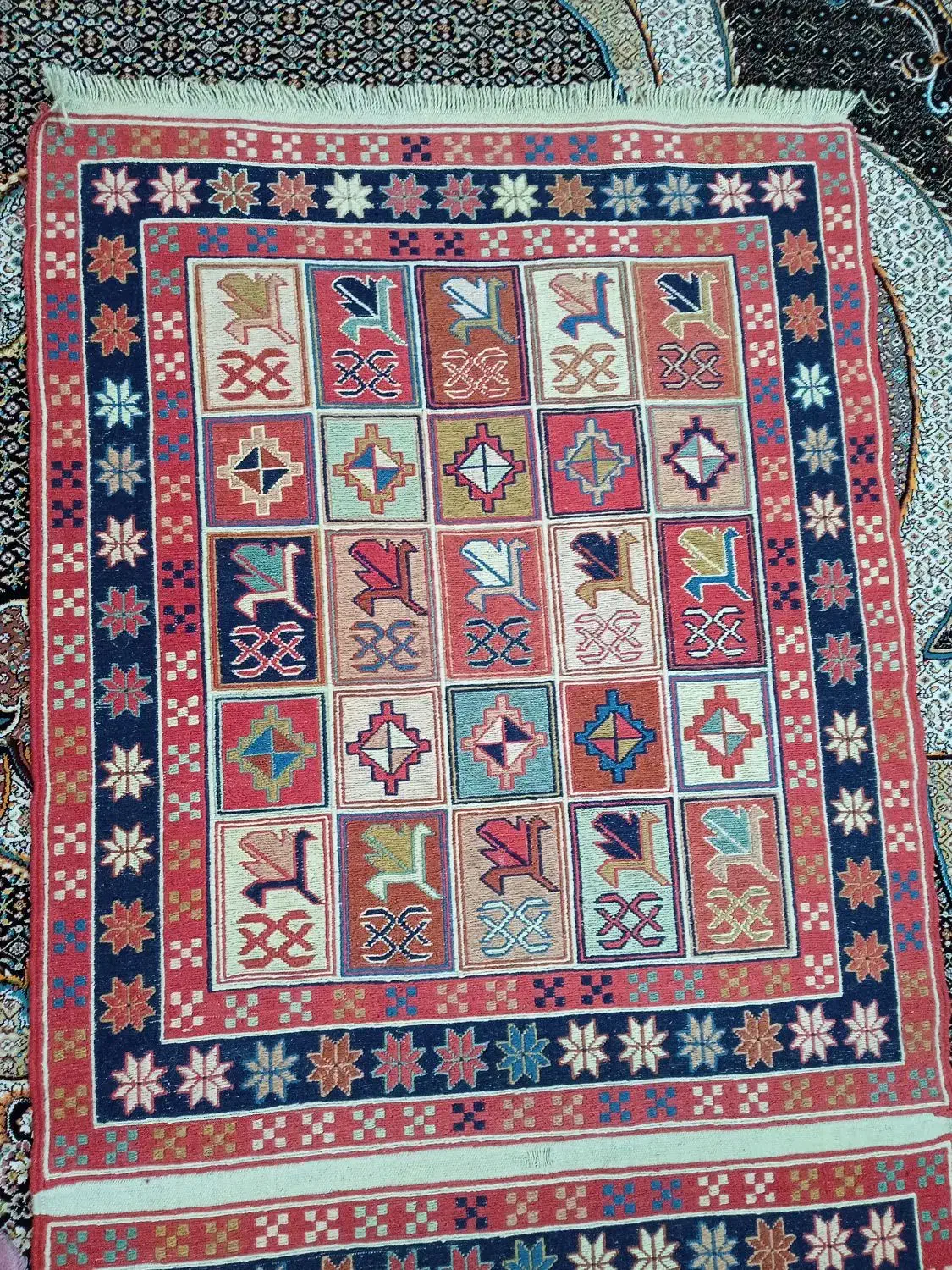 یک جفت زرنیم ورنی|گلیم، جاجیم، گبه|اردبیل, |دیوار