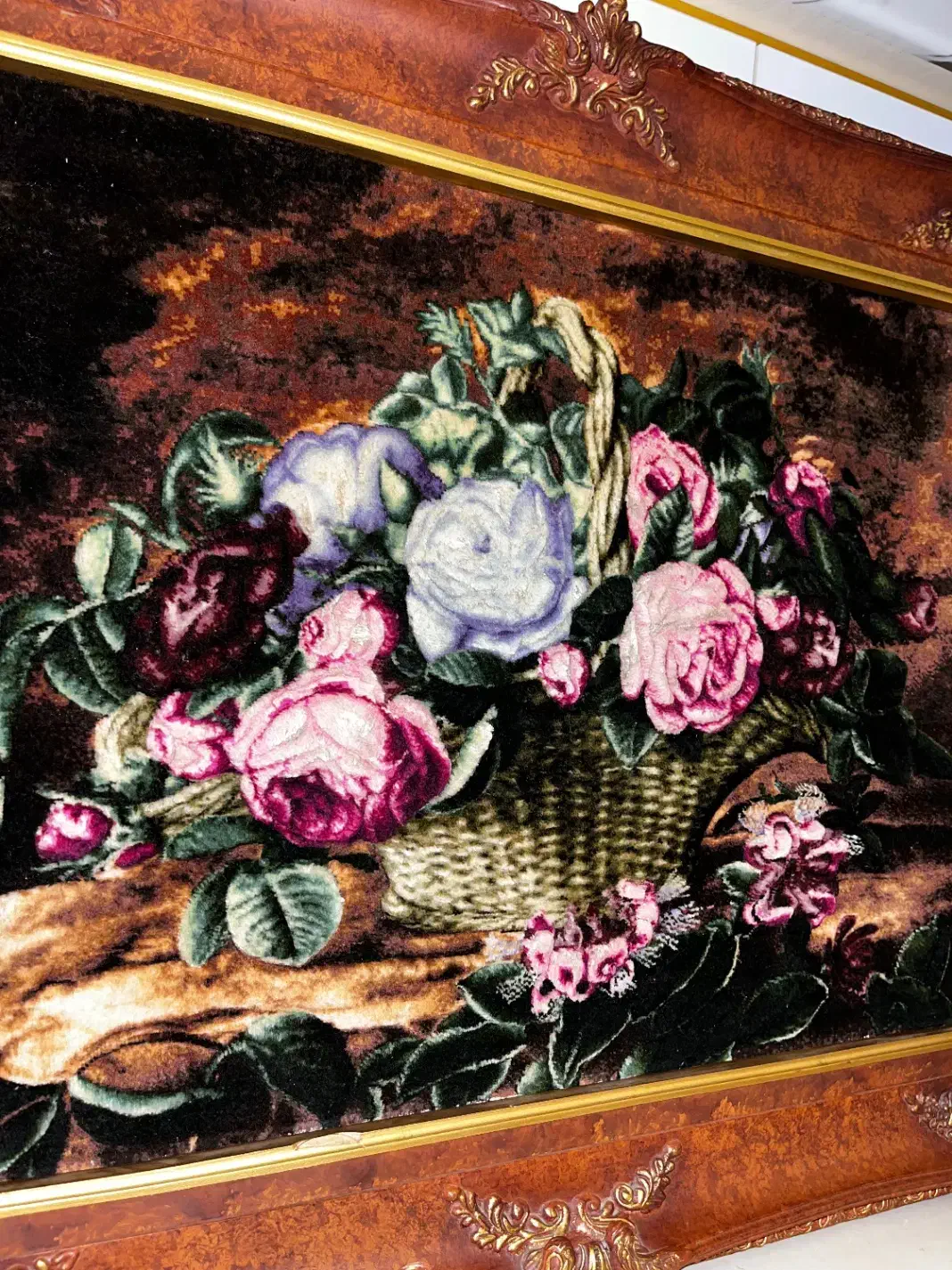 تابلو فرش سبد گل ابریشم|تابلو فرش|تهران, کوهک|دیوار