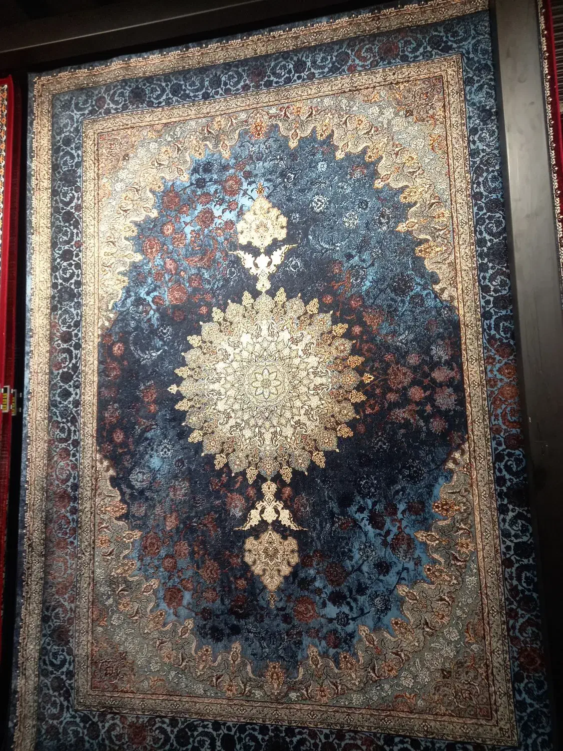 فرش ماکان سرمهای۱۲۰۰شانه فرش نسل جوان|فرش|دزفول, |دیوار