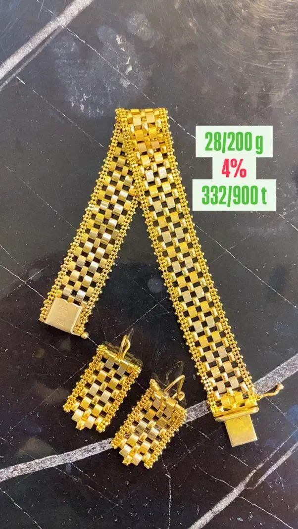 ست دستبندگوشوارهطلا رولکس۴٪|جواهرات|تبریز, |دیوار