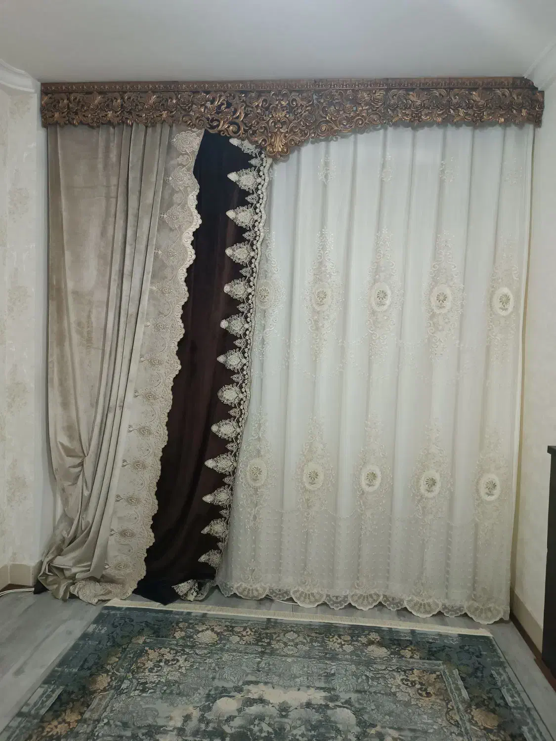 فروش پرده در حد نو|پرده، رانر، رومیزی|سمنان, |دیوار