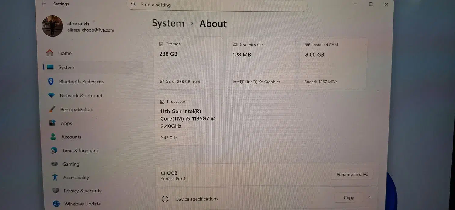 سرفیس پرو ۸|تبلت|ری, شهید غیوری (ابن باویه)|دیوار
