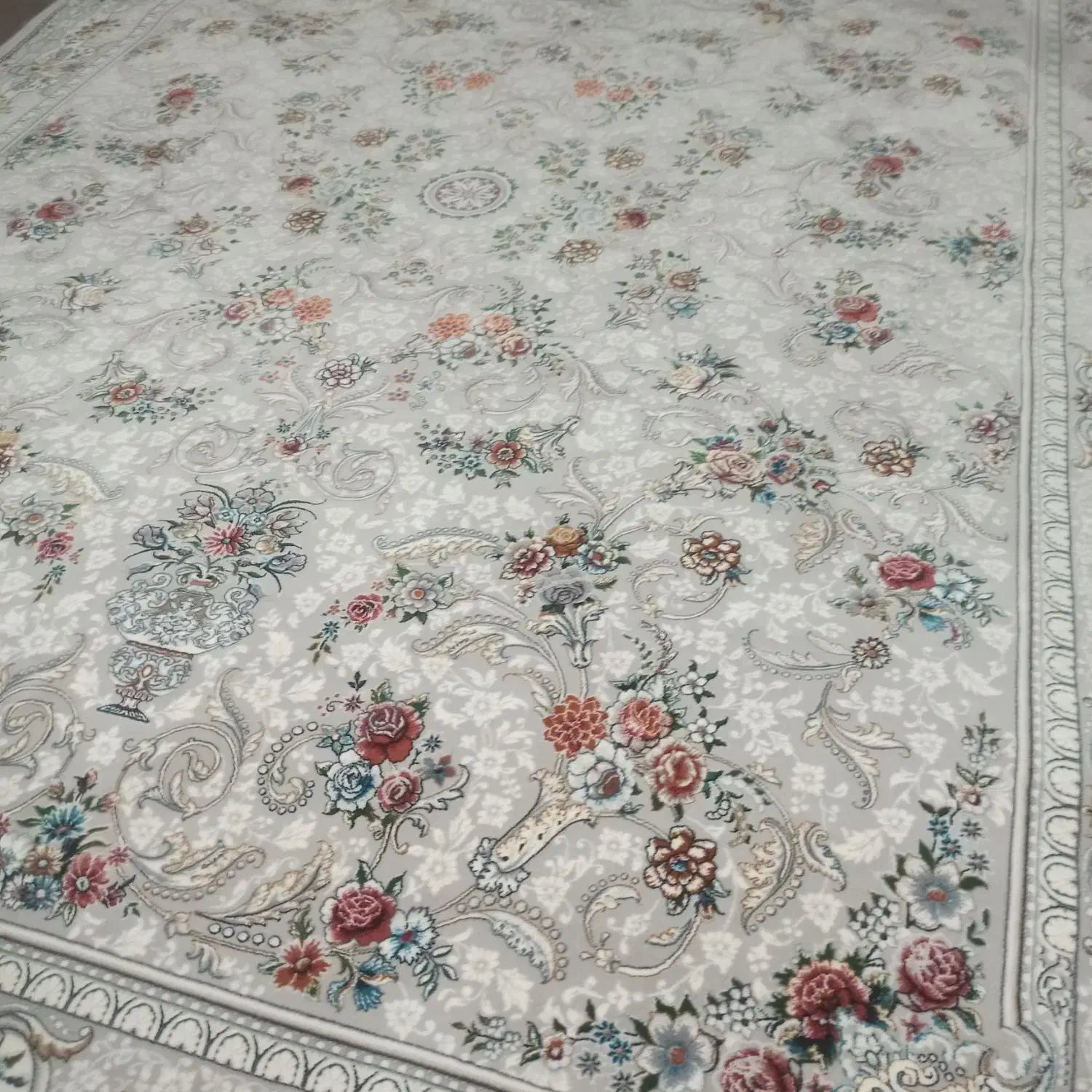 ۲تخته فرش۱۲متری۷۰۰شانه رنگ فیلی آکرولیک|فرش|خرم‌آباد, |دیوار