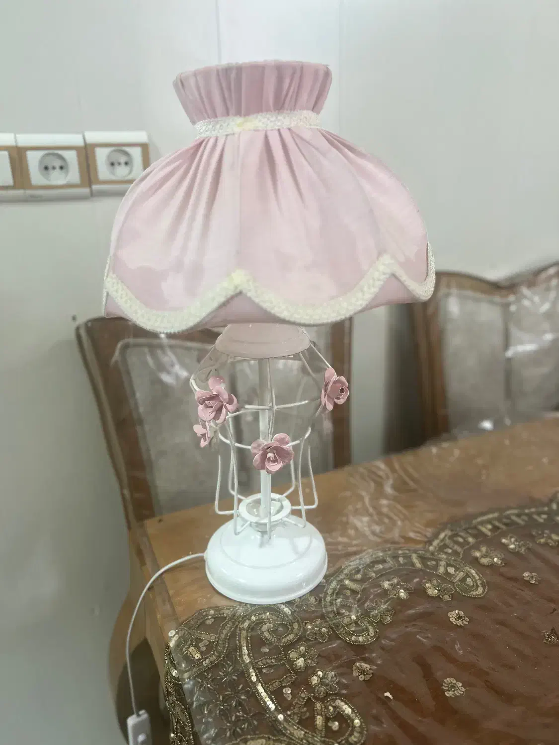 آباژور صورتی|چراغ خواب و آباژور|دزفول, |دیوار