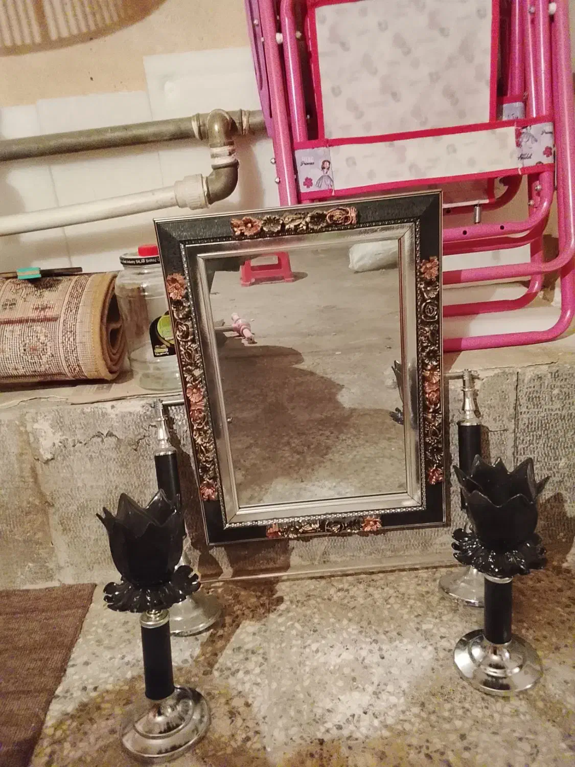 آینه و شمعدان نو|آینه|گرگان, |دیوار