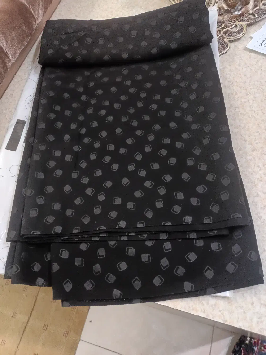 فروش یه قواره. چادره. مشکی طرحدار  اصل. ژاپن|لباس|ارومیه, |دیوار