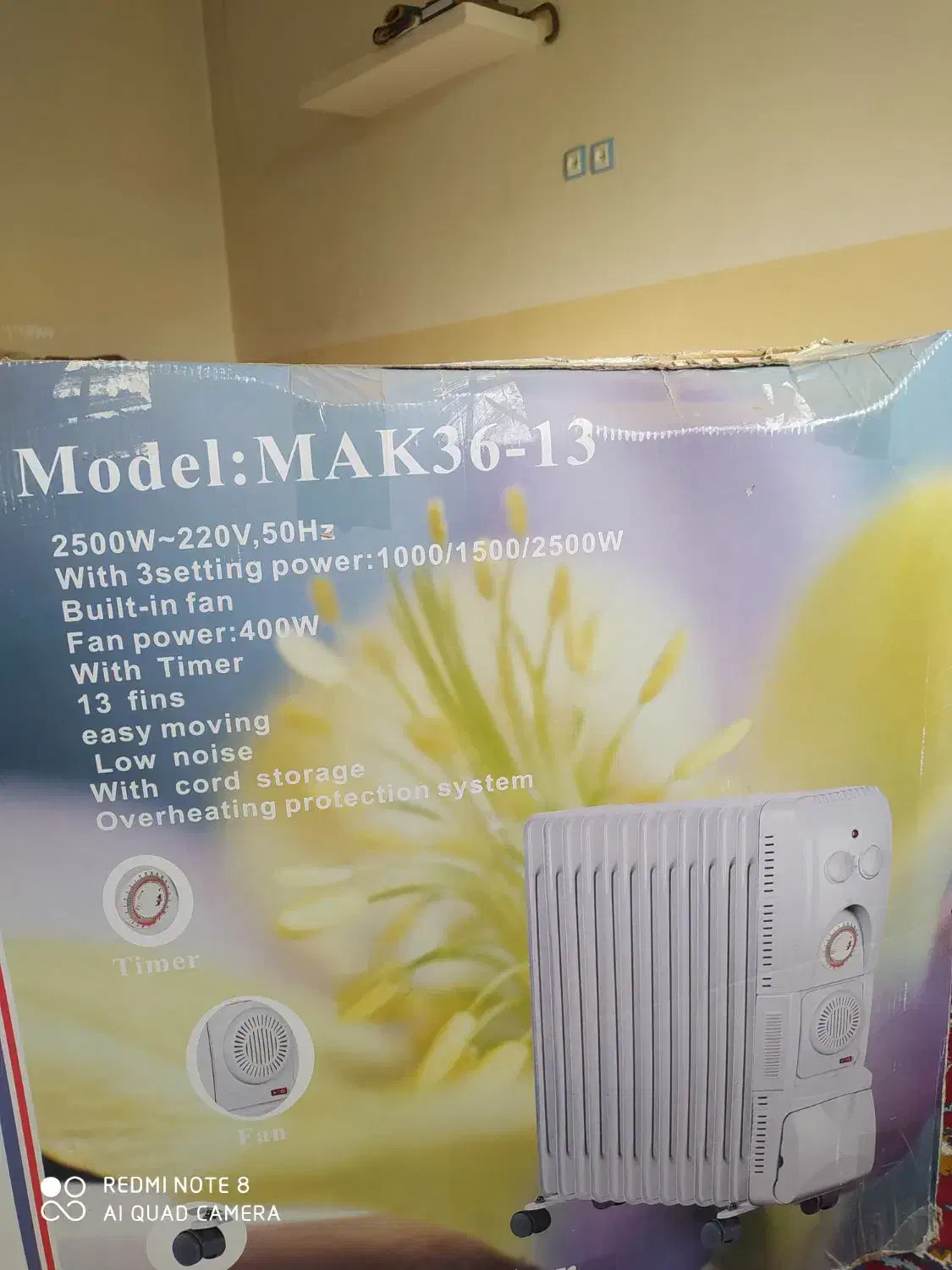 شوفاژ برقی روغنی ۲۵۰۰ وات|آبگرمکن، پکیج، شوفاژ|زابل, |دیوار