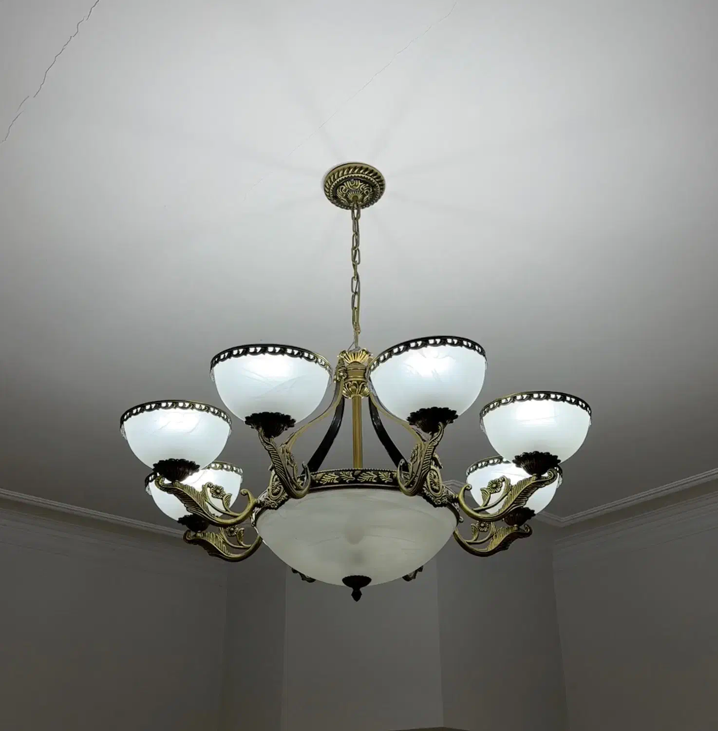 لوستر هشت شاخه و یک دیوارکوب و تکشاخه آشپزخانهای|لوستر و چراغ آویز|شیراز, رازی|دیوار