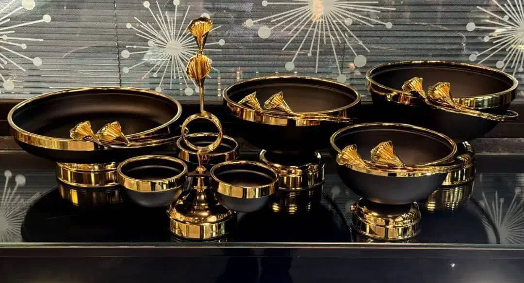 سرویس پذیرایی پنج تیکه لیلیوم|ظروف سرو و پذیرایی|الشتر, |دیوار