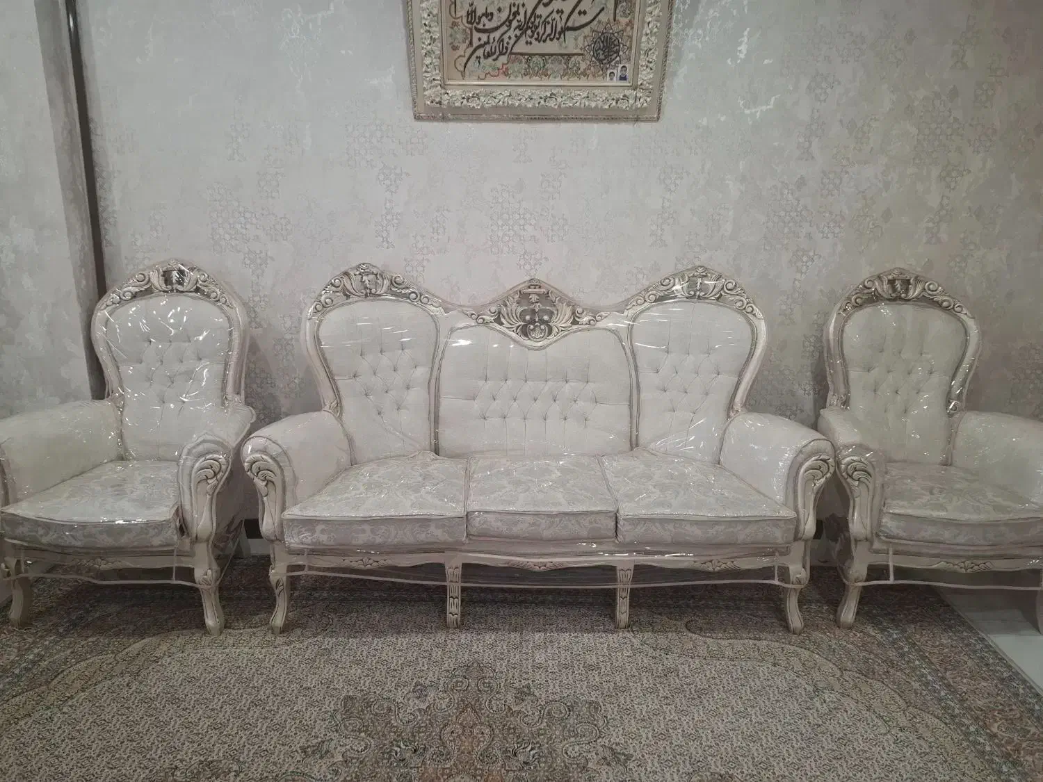 مبل استیل 11 نفره و نهارخوری 4 نفره تماما چوب راش|مبلمان خانگی و میز عسلی|ری, فیروزآبادی|دیوار